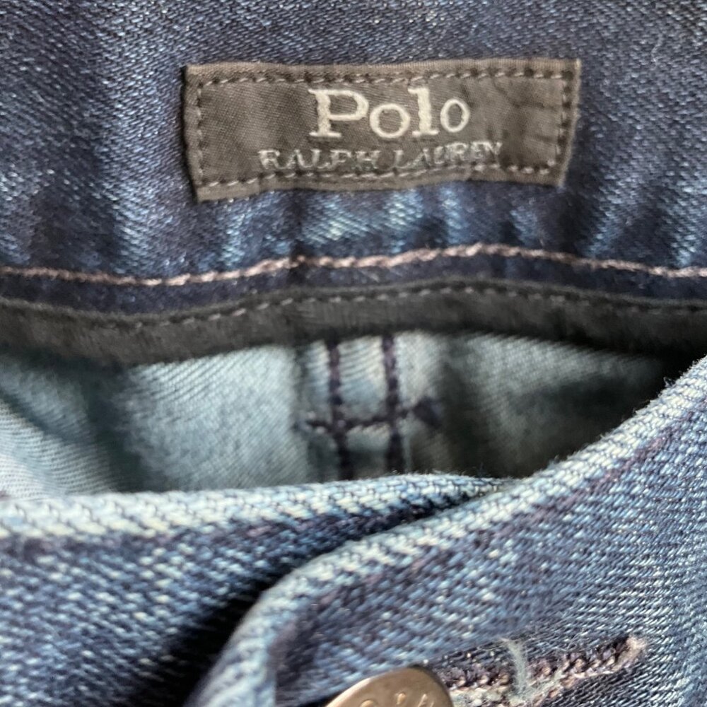 Polo Ralph Lauren Mens 40x30 The Sullivan Slim Denim Jeans Dark Wash Stretch - Picture 3 of 15
